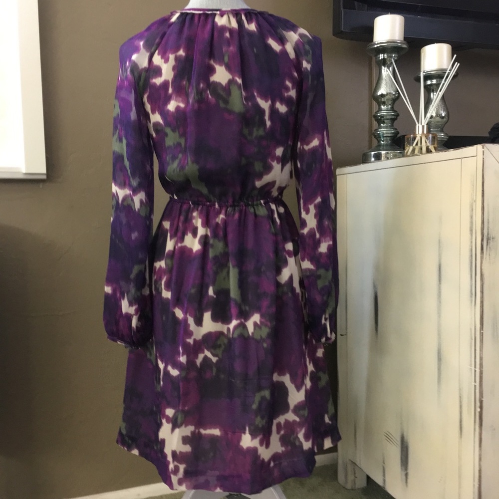 Maisie 100% Silk Watercolor Print Dress | J. Crew | Size 2 - Picture 5 of 9